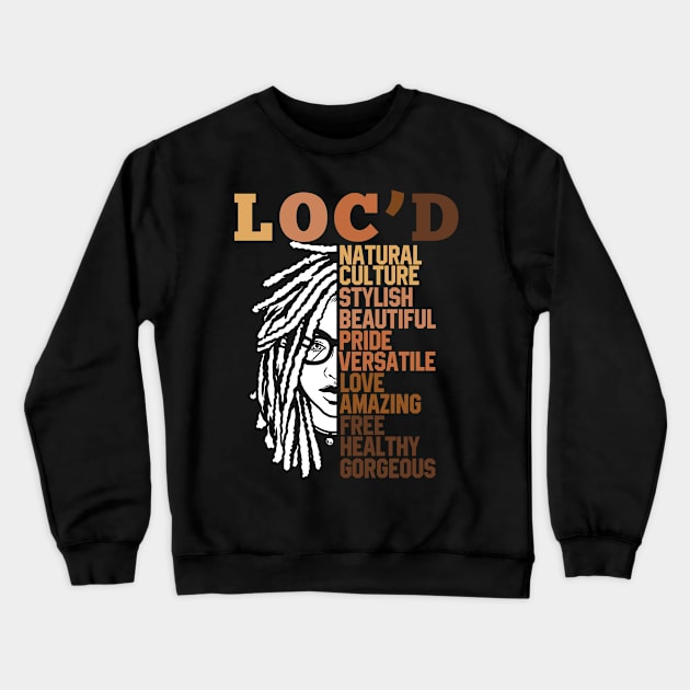 Loc'd hair black history month Crewneck Sweatshirt by mintipap